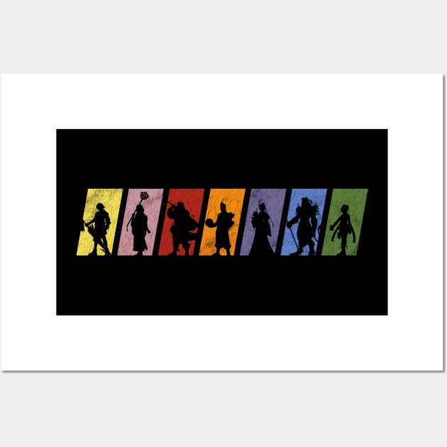 FFX Character Silhouettes Wall Art by StebopDesigns